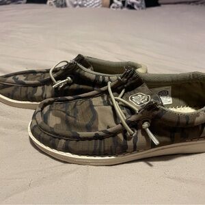 Bottomland Camo boys HeyDudes.